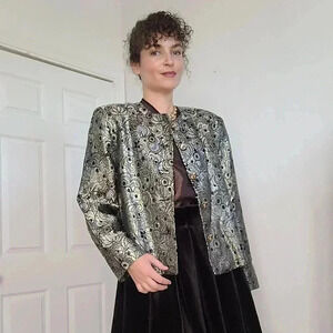 Via Moda floral-print blazer